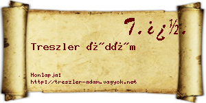 Treszler Ádám névjegykártya
